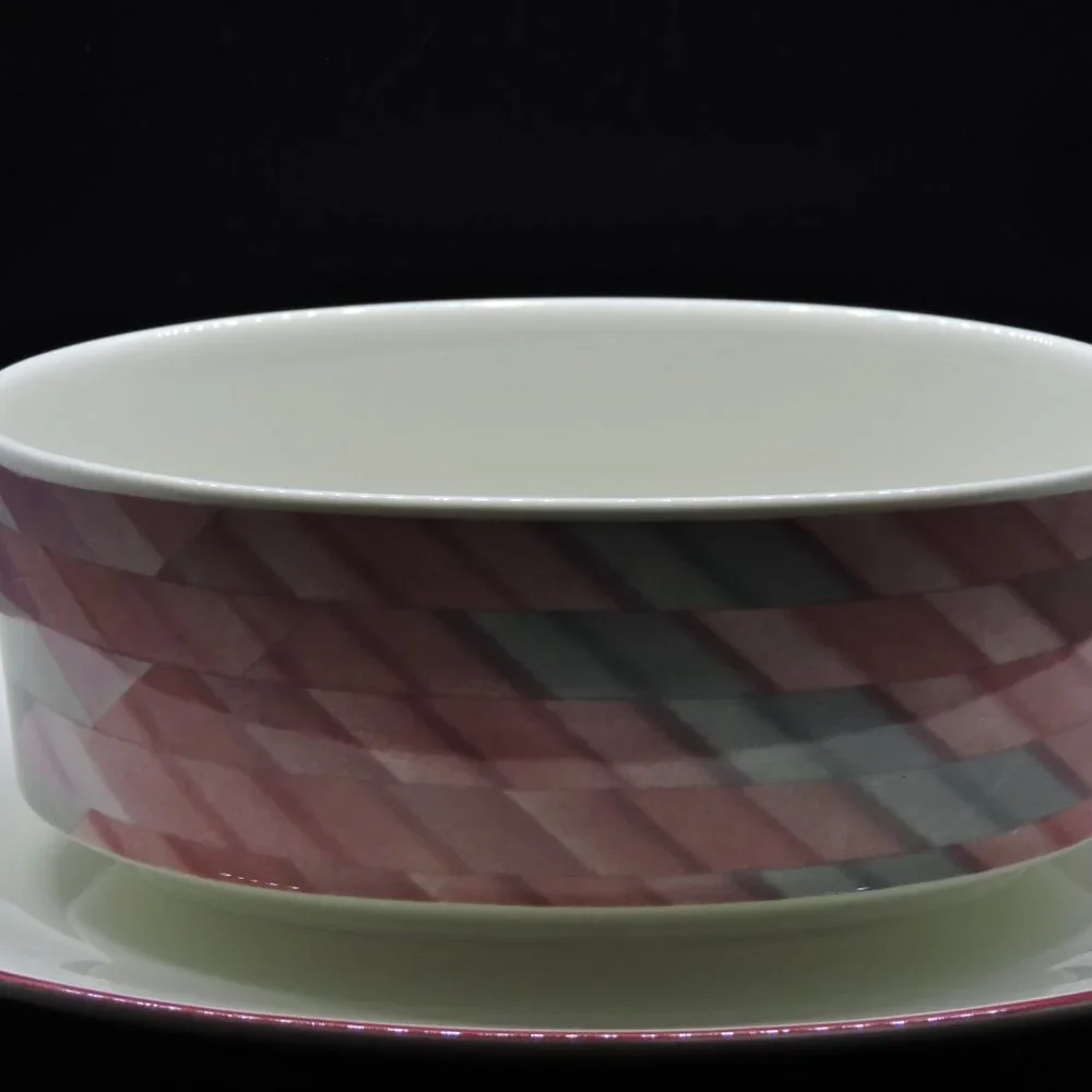 Villeroy & Boch VITRO-Porcelain Attached Gravy Dish Underplate Collage Pattern - Picture 10 of 10